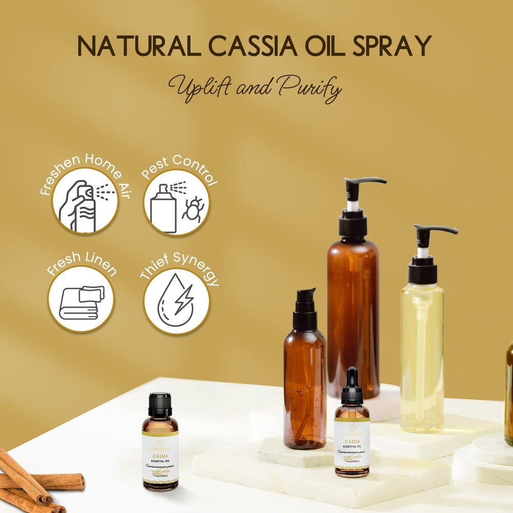 LOTUSJOY Cassia Cinnamon for spa-like massage oil and DIY skincare.