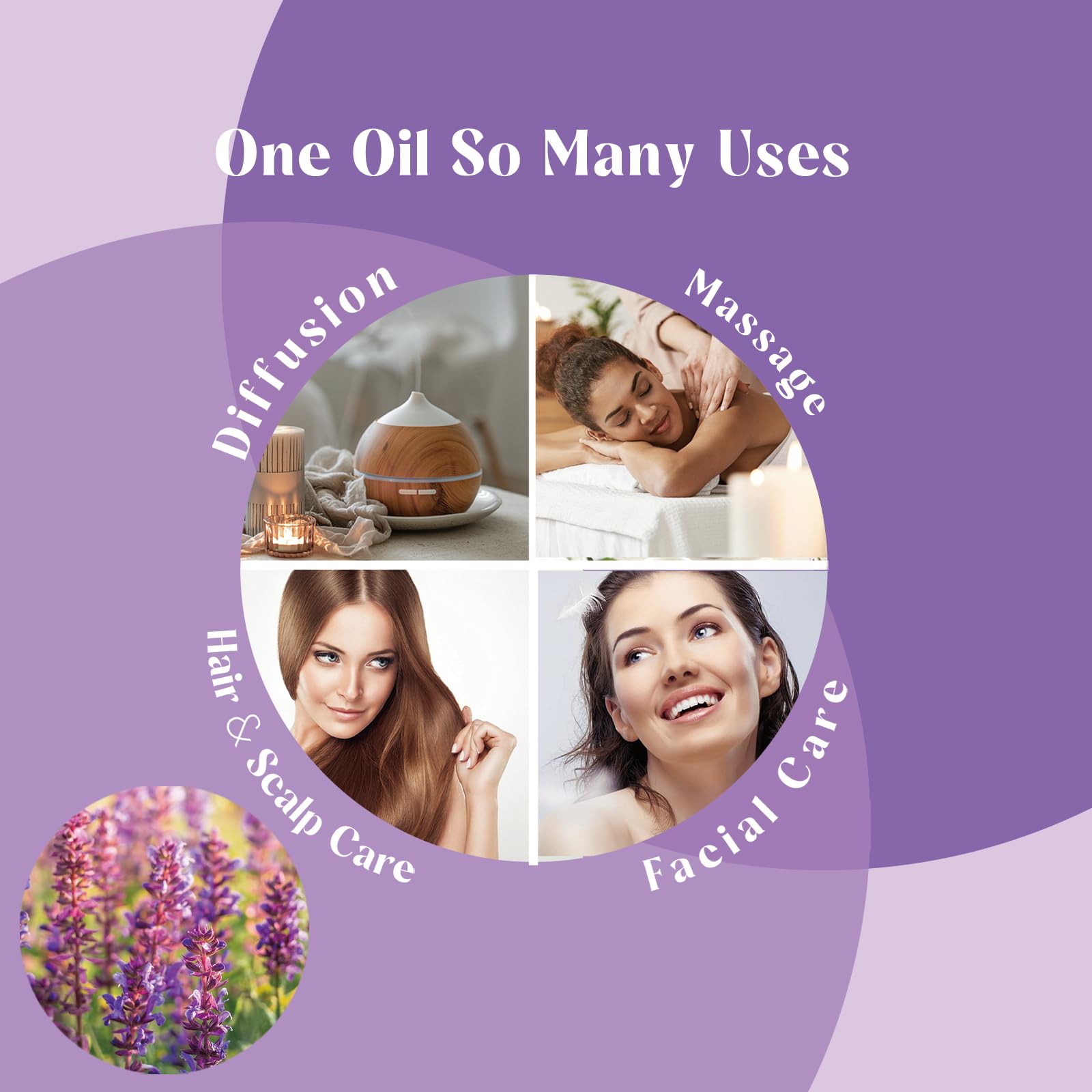LOTUSJOY Clary Sage Oil in hair care routines for subtle fragrance.