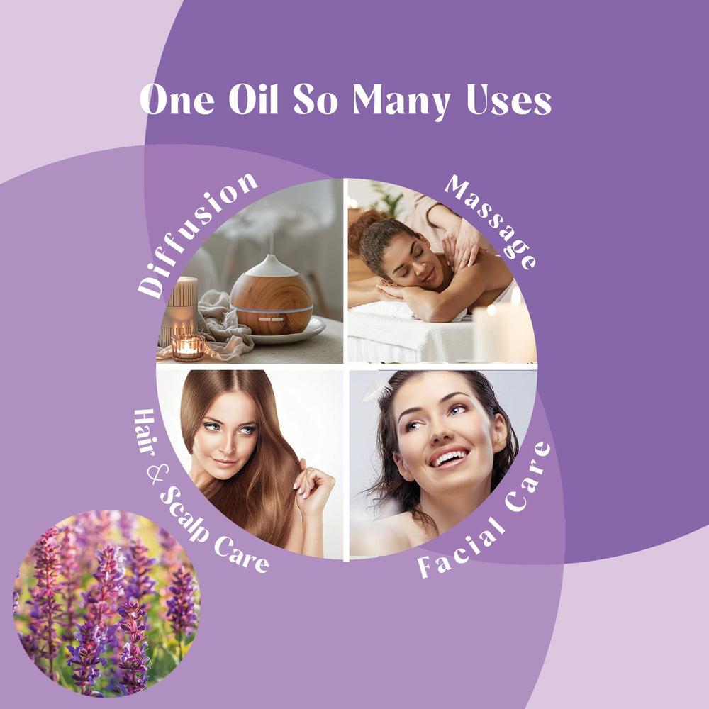 LOTUSJOY Clary Sage Oil in hair care routines for subtle fragrance.