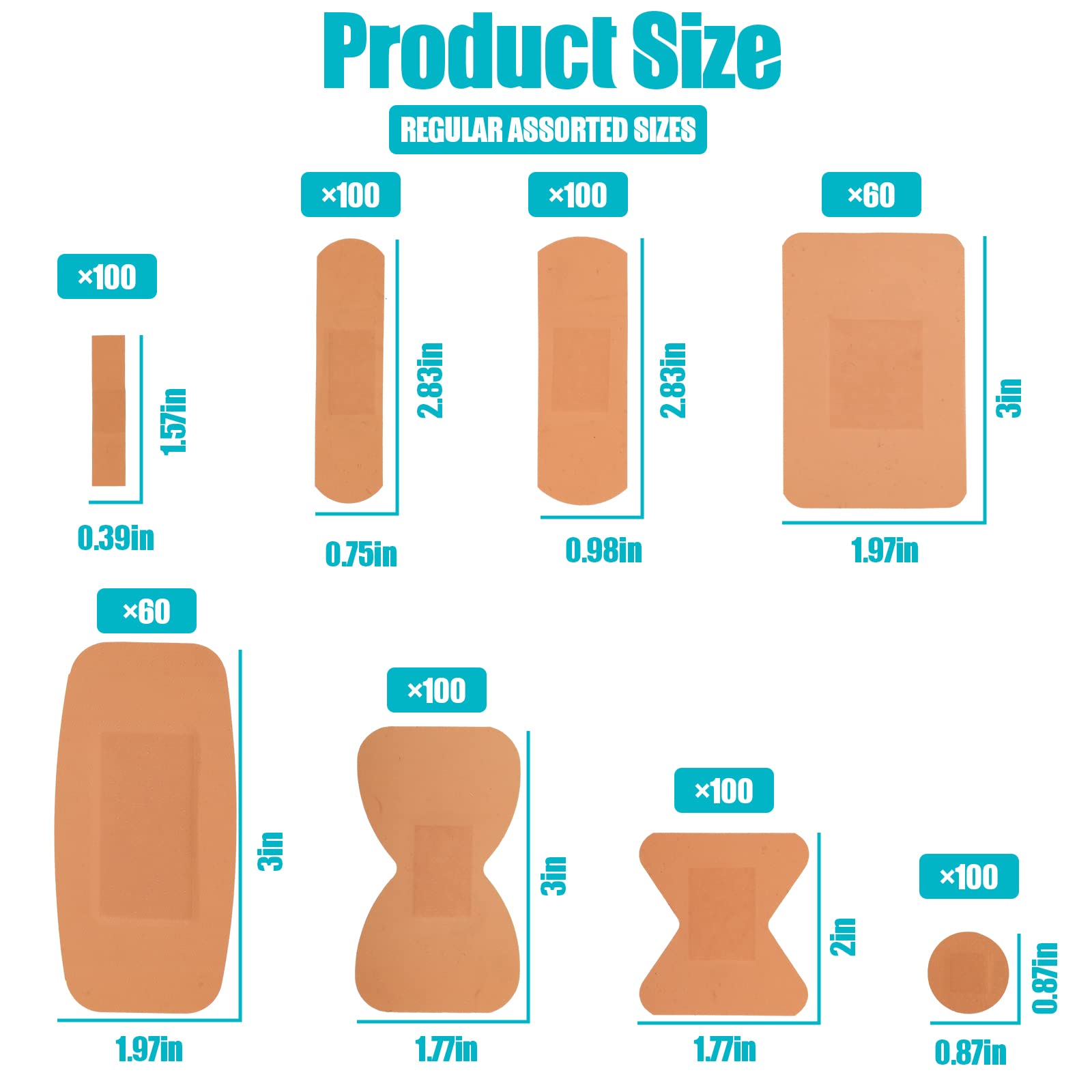 Lounsweer bandage irregular sizes fit finger and joint areas comfortably.