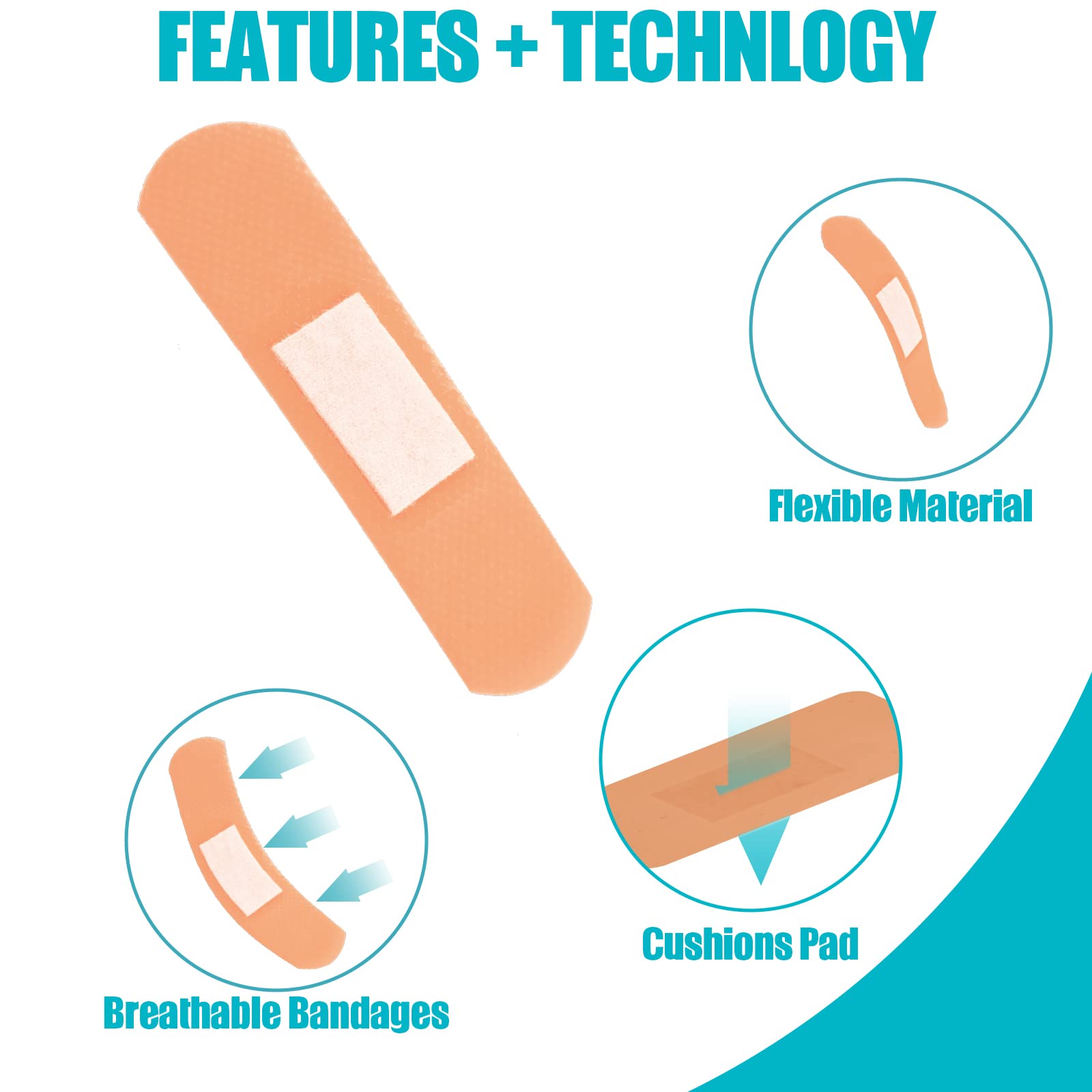 Lounsweer bandage round delivers compact coverage for small scrapes.