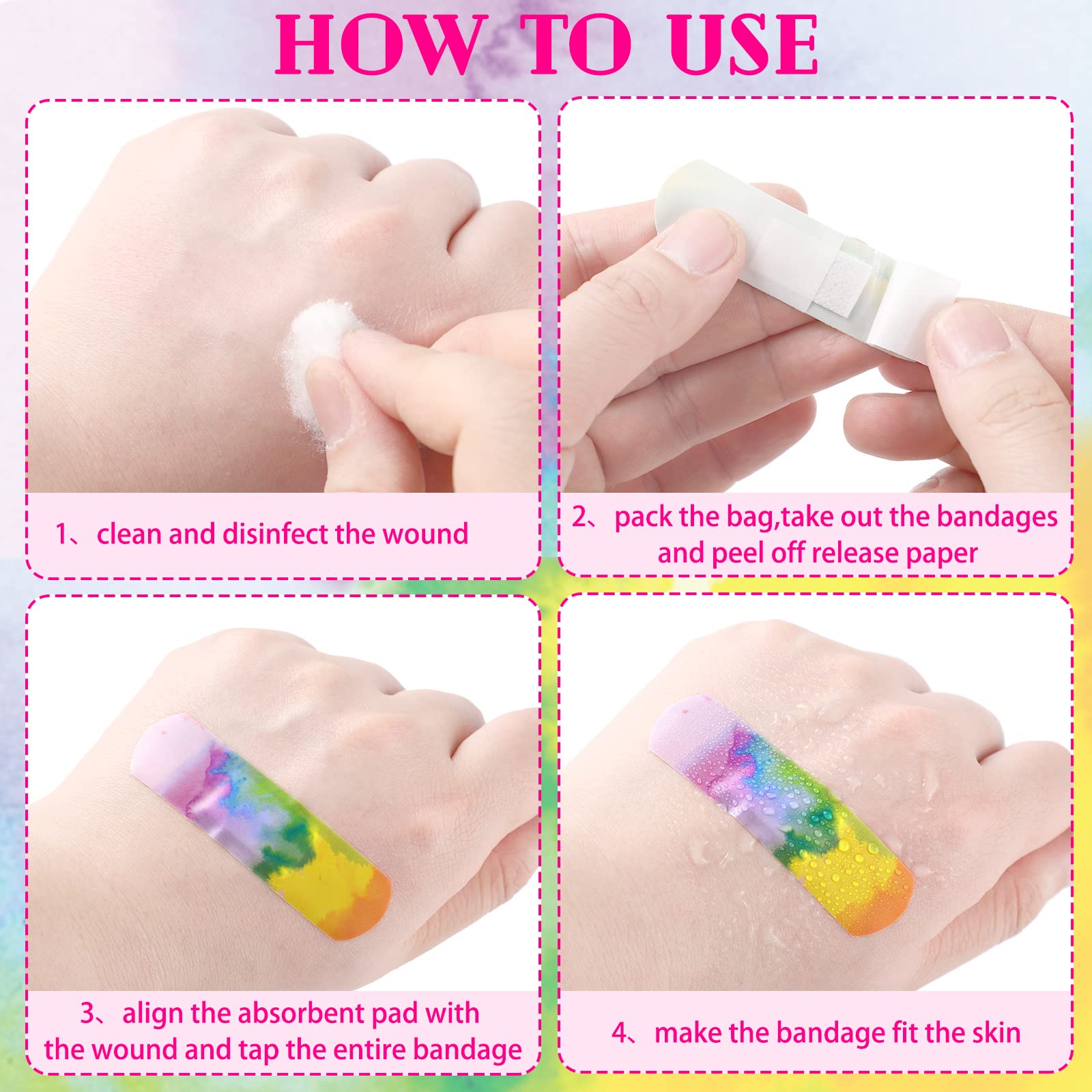 Lounsweer bandages on fingers, knees, and toes for everyday care.
