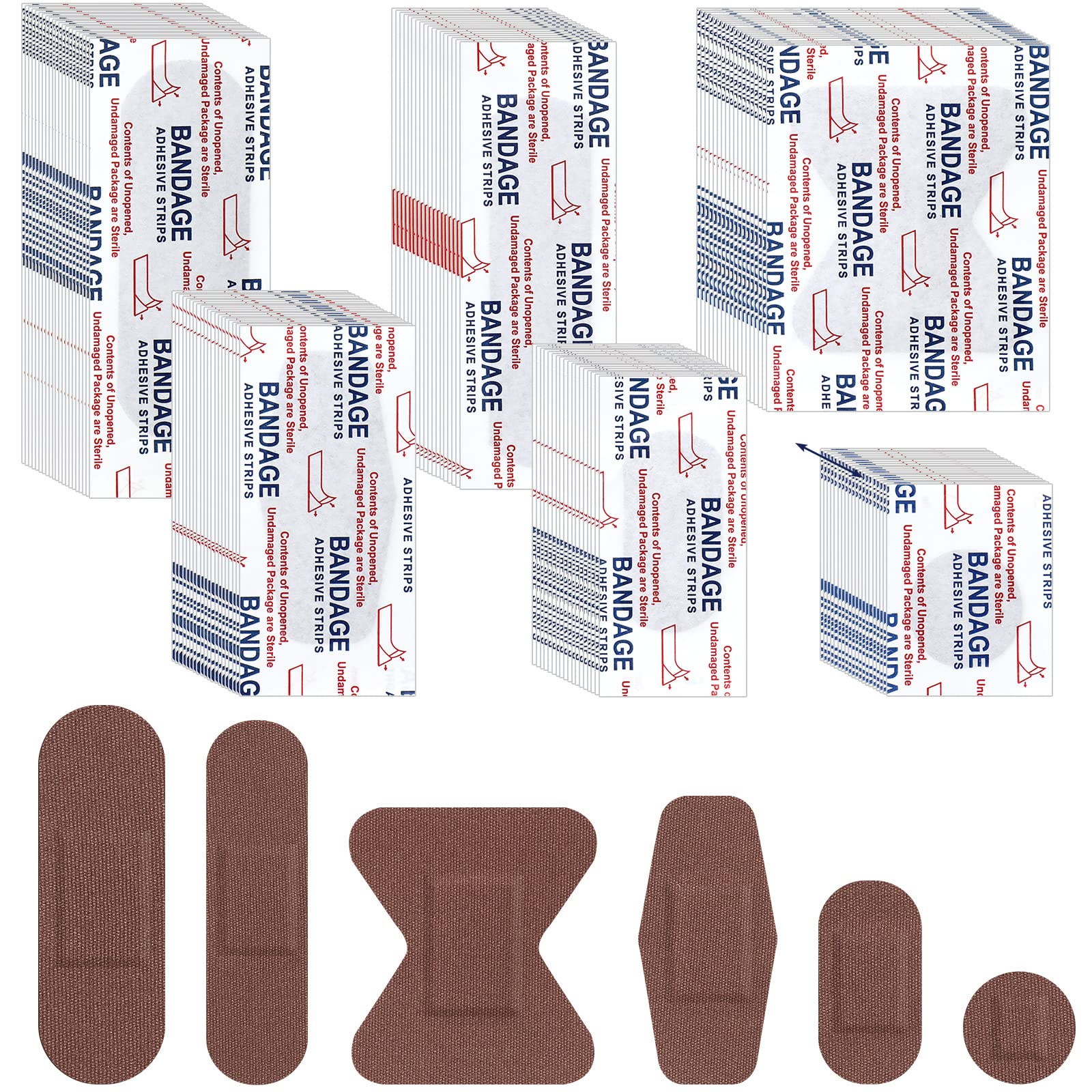 Lounsweer brown shade fabric bandages pack for everyday protection.