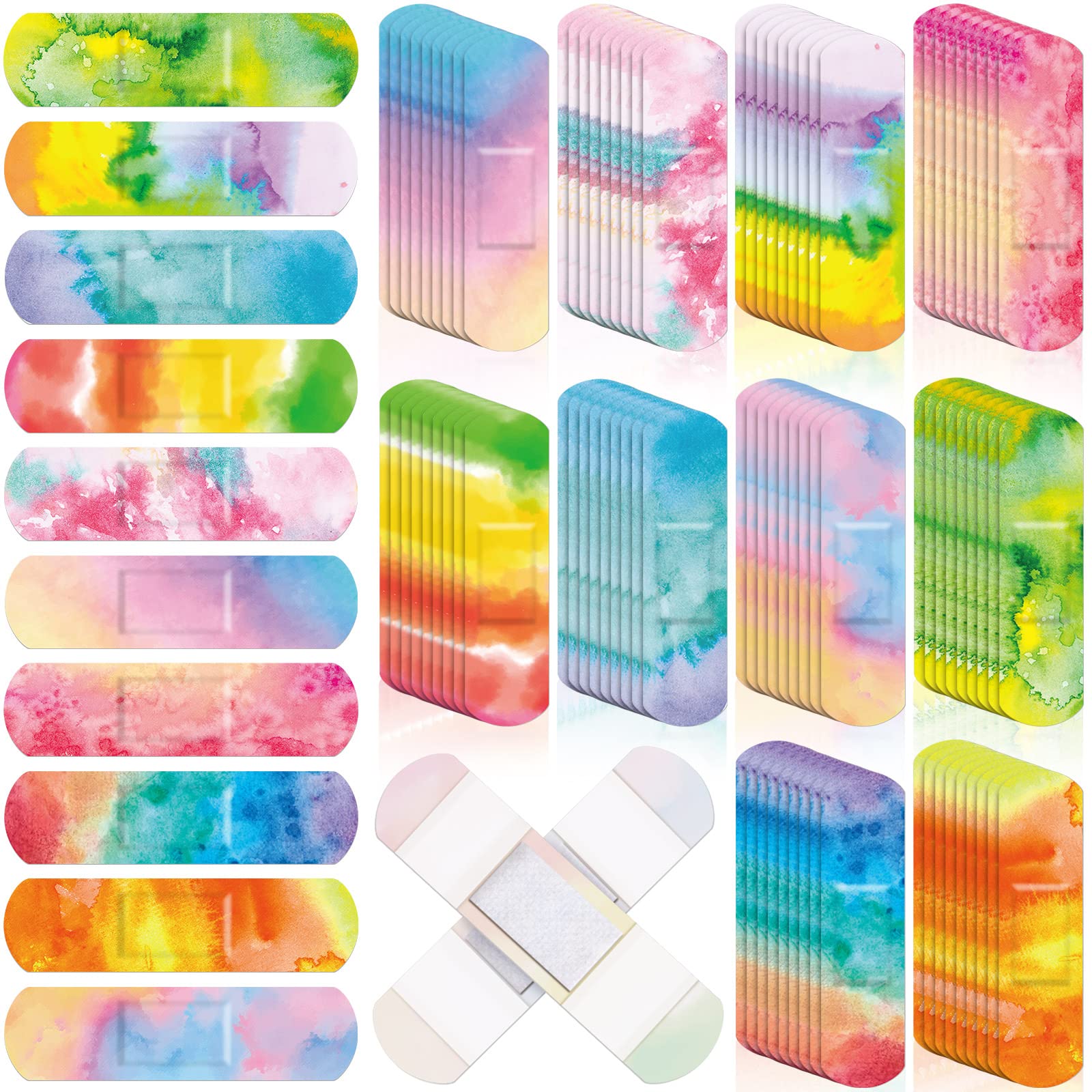 Lounsweer kids bandages with tie-dye patterns for playful protection.