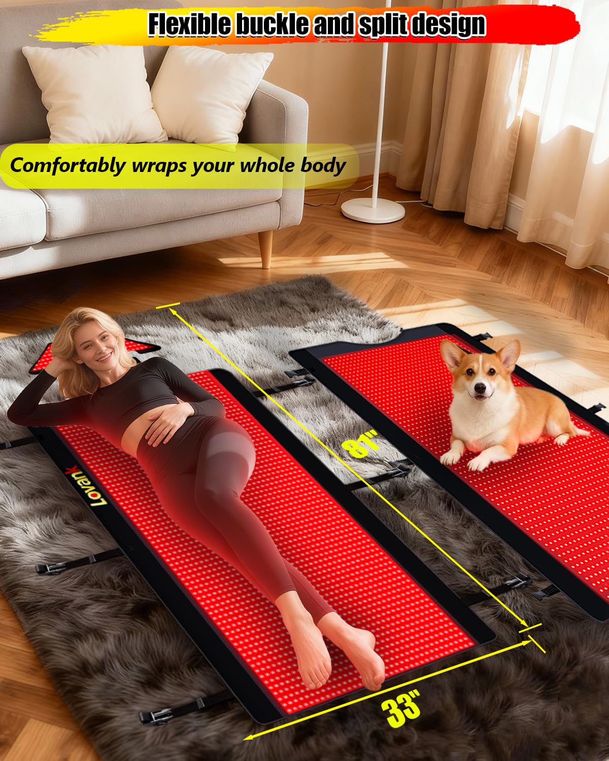 Lovank extended 81-inch by 33-inch blanket for full-body comfort.