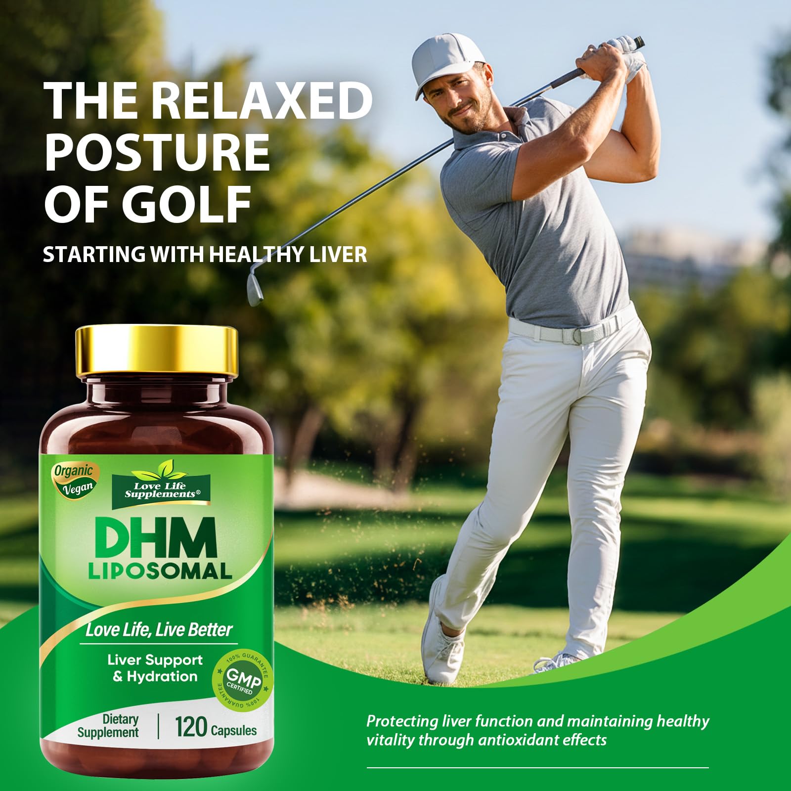 Love Life Supplements DHM vegan, non-GMO formula appeals to clean diet choices.