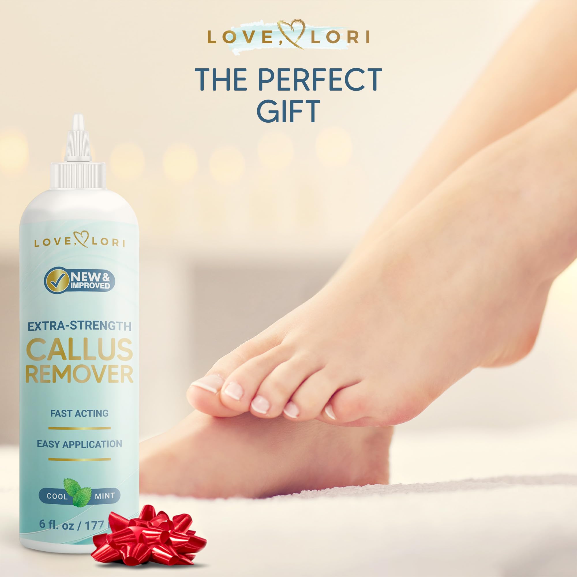 LOVE LORI softened feet after use feel smooth.