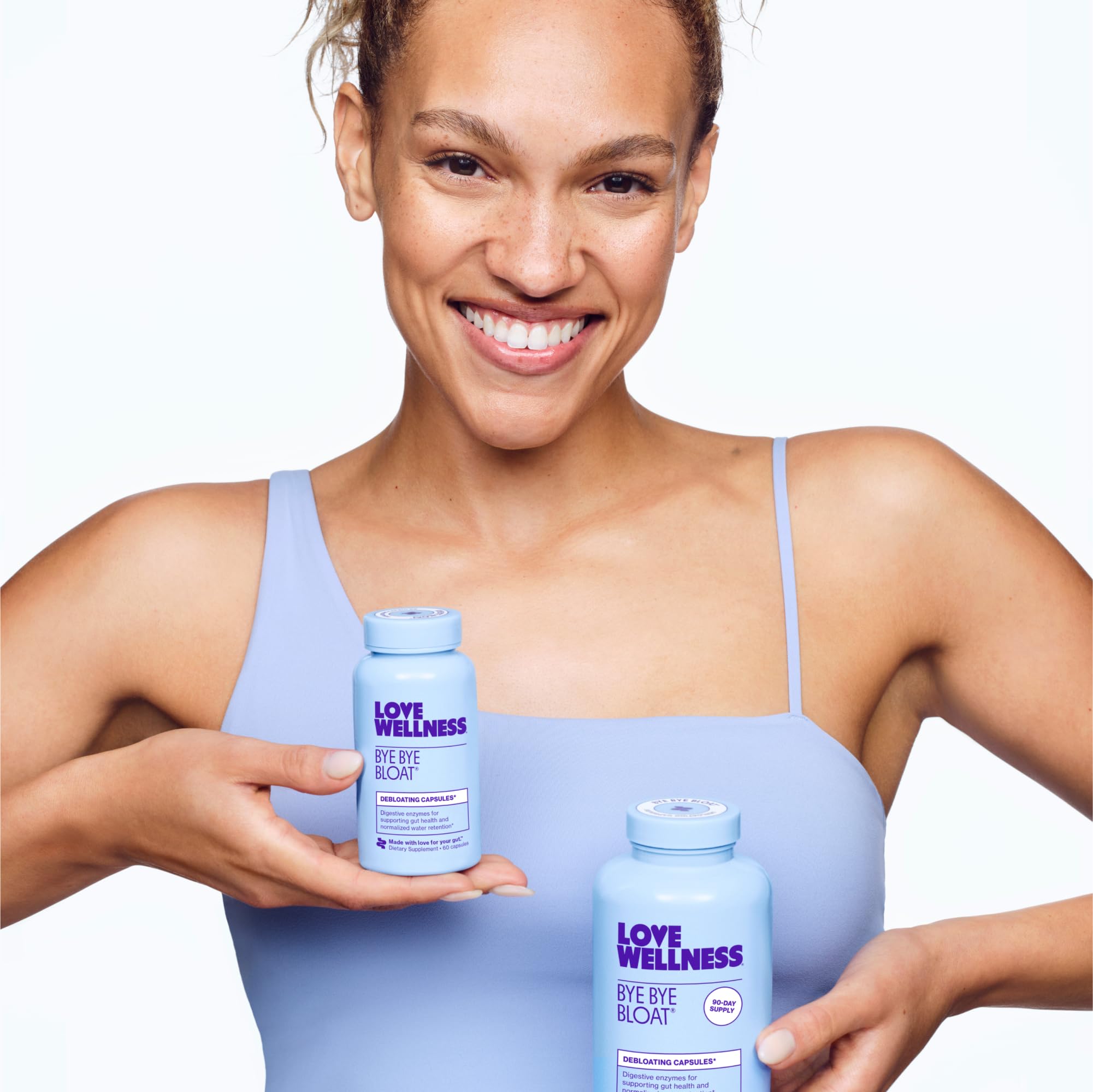 Non-GMO gluten-free badge on Bye Bye Bloat packaging for allergy-conscious shoppers
