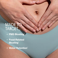 Love Wellness Bye Bye Bloat ingredients display fenugreek fennel dandelion.