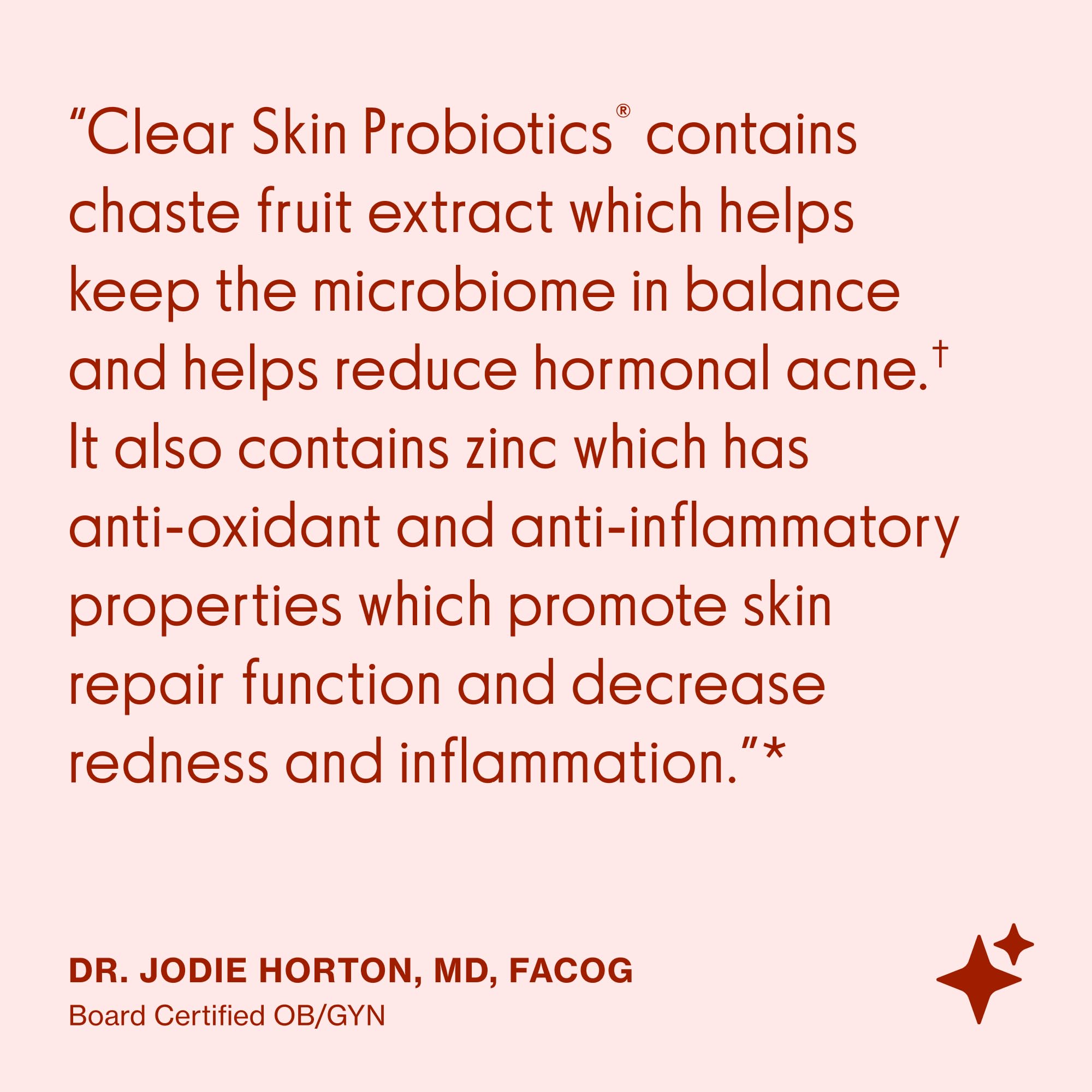 Love Wellness Clear Skin Probiotic packaging showcasing clean ingredients.