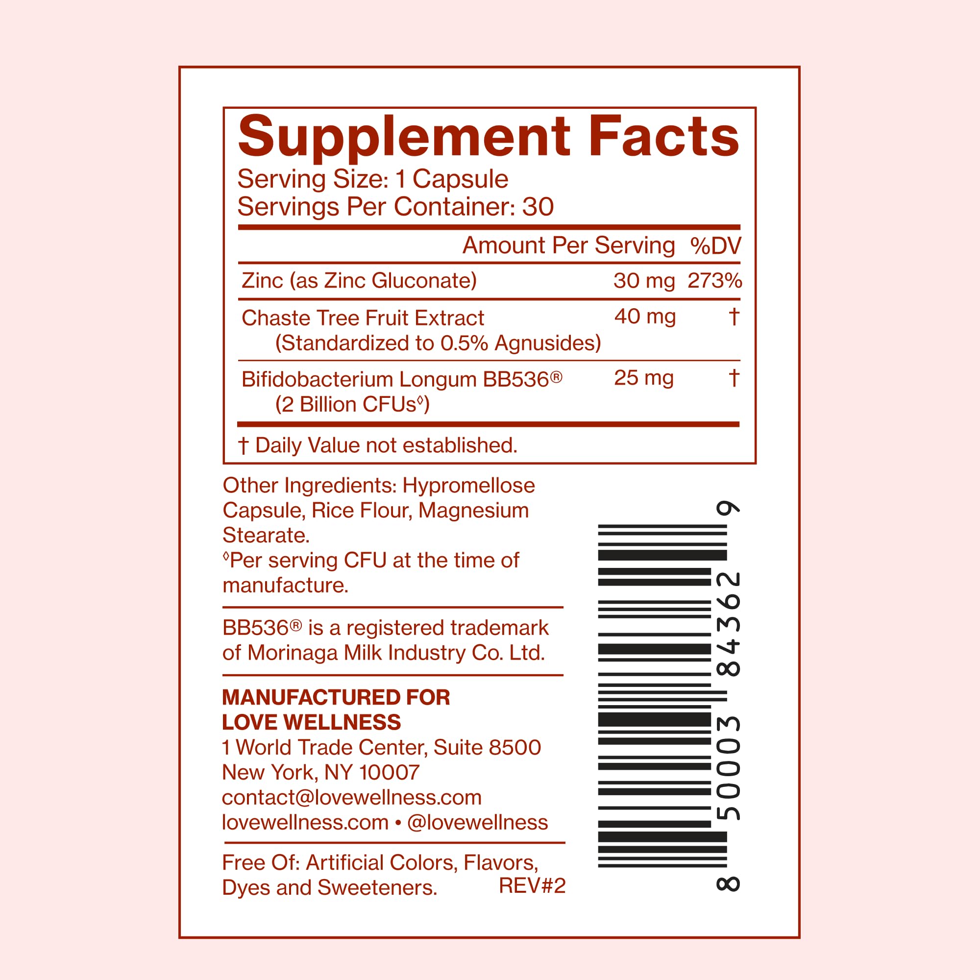 Love Wellness Clear Skin Probiotic usage photo showing taking with food.