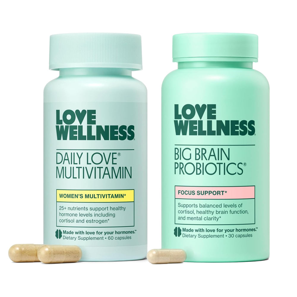 Love Wellness Daily Love multivitamin bottle promoting immunity and energy.