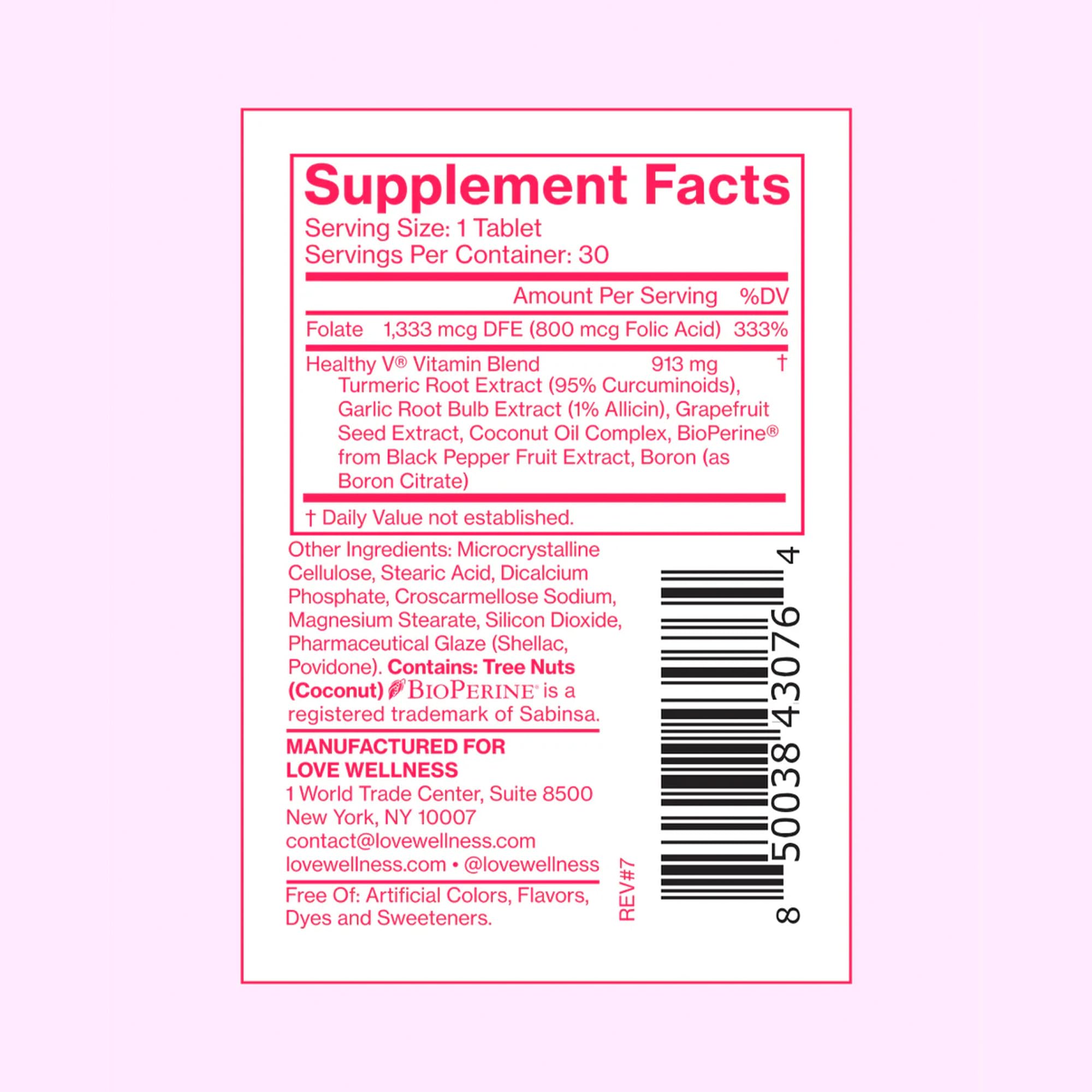 Love Wellness daily routine with supplements on shelf for consistent use.