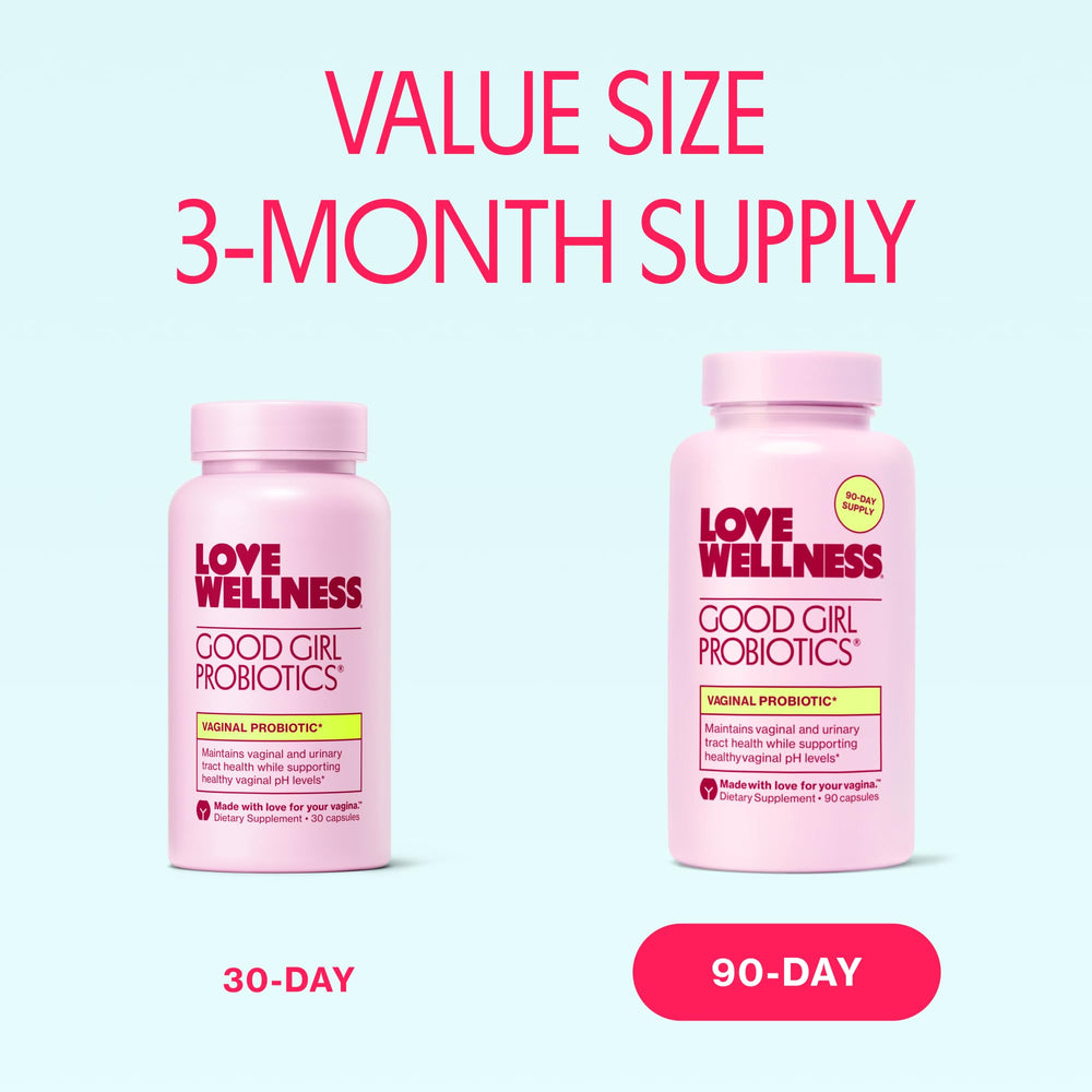 Love Wellness Good Girl Probiotics 9 strains and DE111 delivery concept