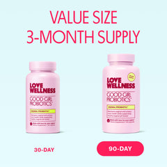 Love Wellness Good Girl Probiotics 9 strains and DE111 delivery concept