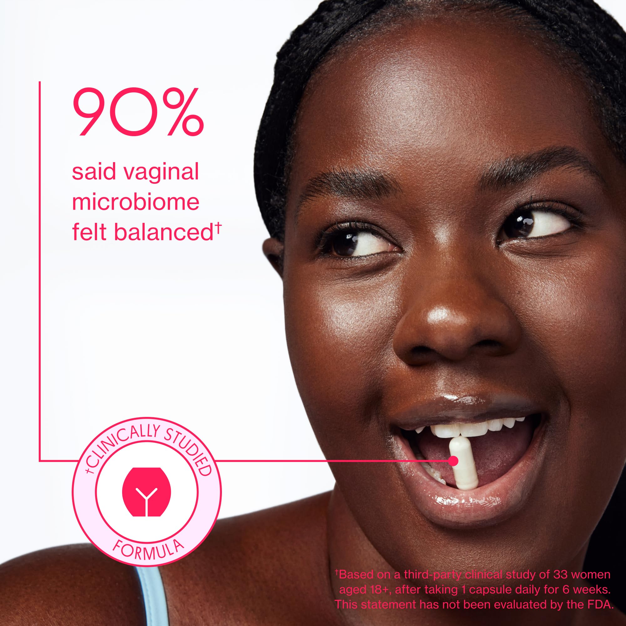 Love Wellness Good Girl Probiotics capsule close-up for easy daily dose