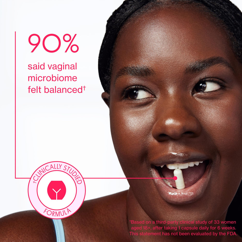 Love Wellness Good Girl Probiotics capsule close-up for easy daily dose