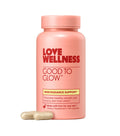 Love Wellness Good to Glow | Collagen Capsule Supplement with Biotin, Vitamin C, E, Ashwagandha & Zinc | Smooth, Glowing Skin | 60 Count