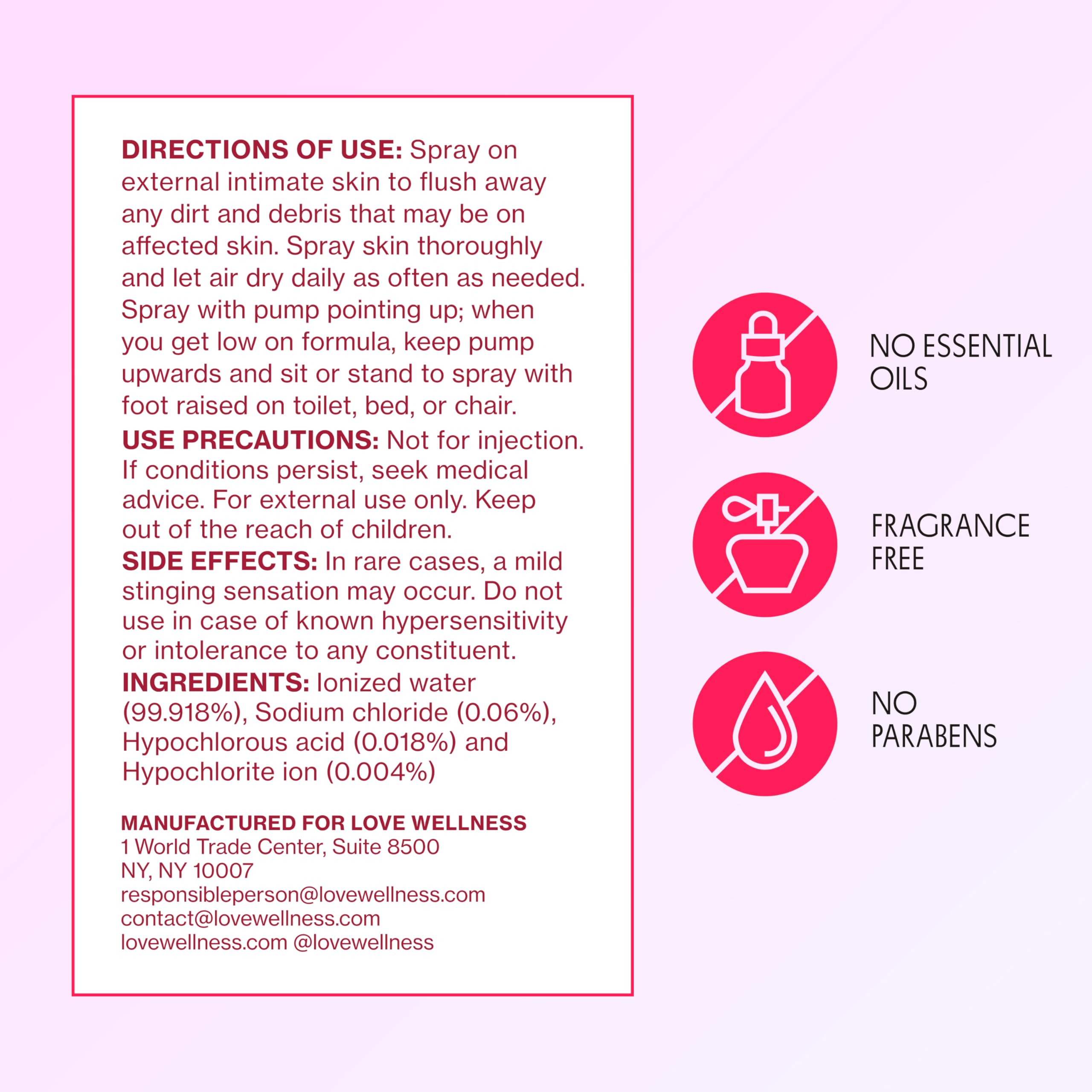 No-rinse design shown for quick, convenient cleansing