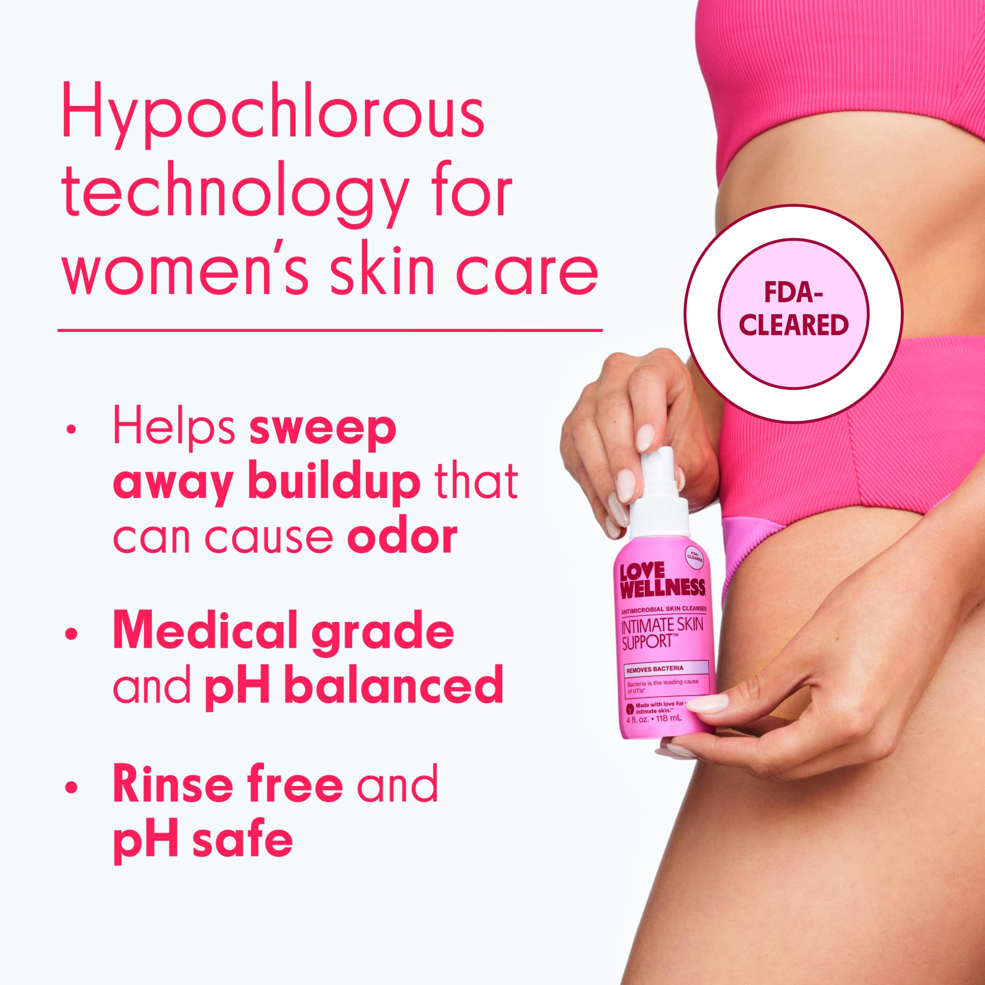 Love Wellness Intimate Skin Support Spray mist for quick cleansing