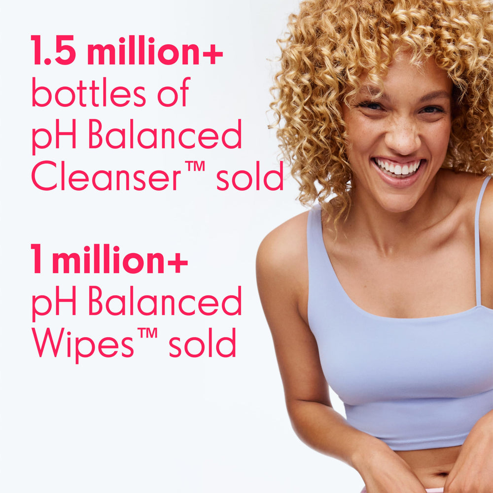 Love Wellness Wipes close-up with aloe and chamomile for refreshing care.