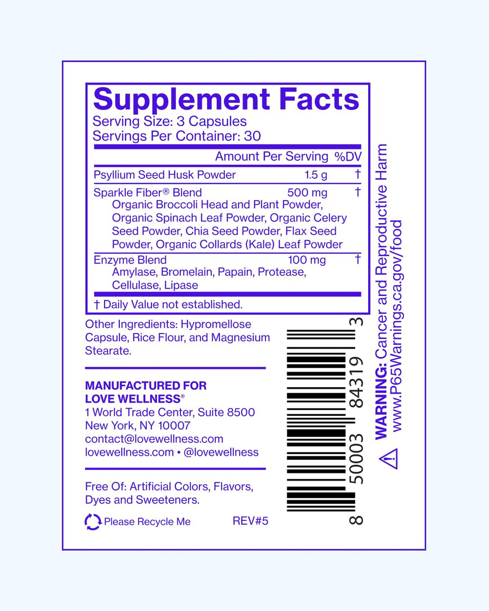 Love Wellness duo display on shelf for daily digestive support.