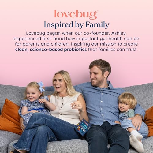 Lovebug immune-support concept with family-friendly probiotic product.
