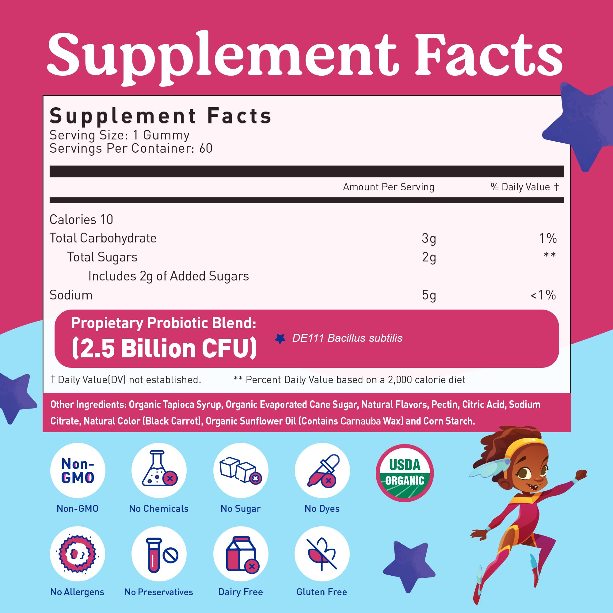 LOVEBUG Kids Probiotic Gummies on shelf suggests daily digestive support potential
