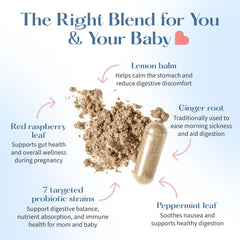 LoveBug Prenatal tummy soother blend ingredients for gentle digestion.