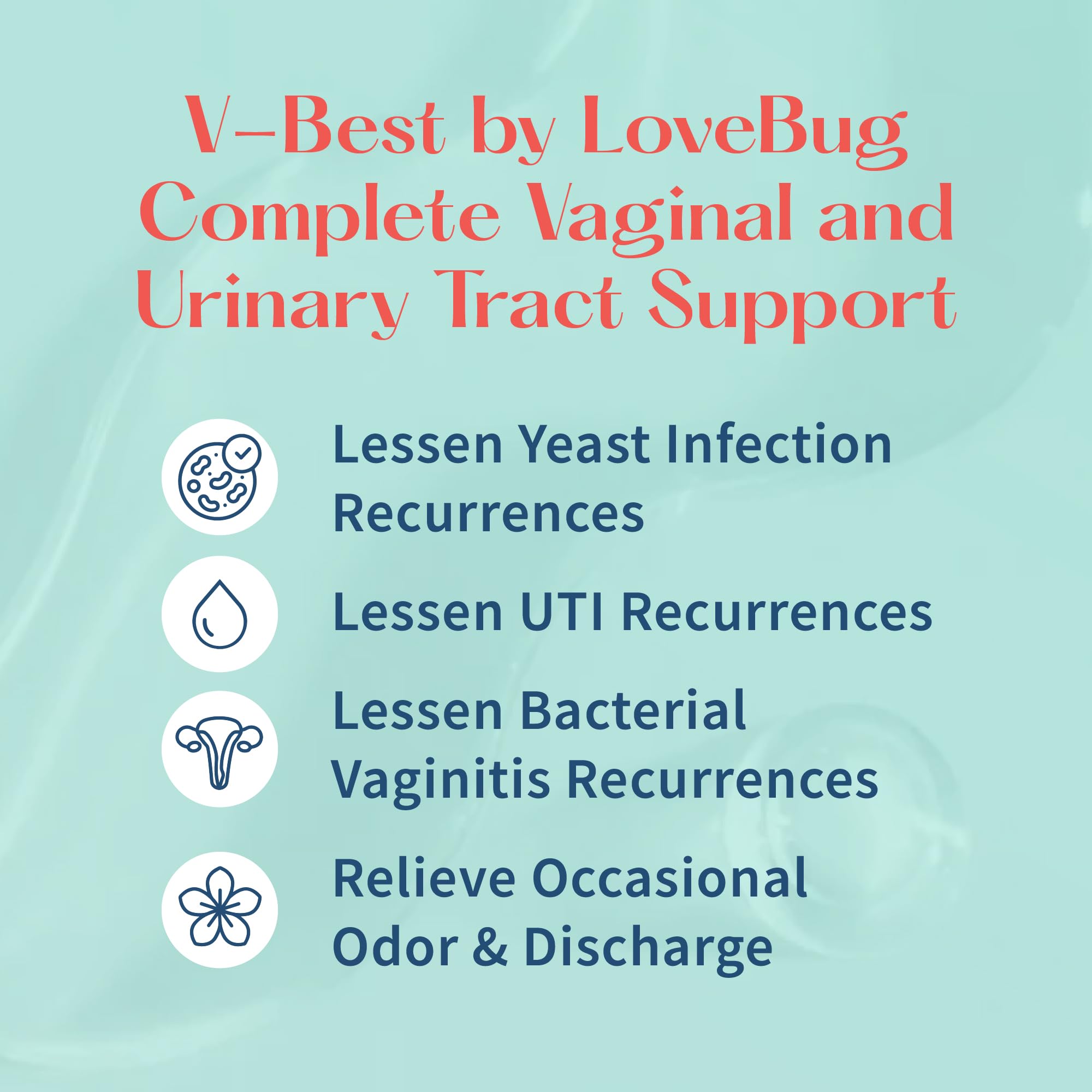 LoveBug V-Best no refrigeration icon highlights convenience.