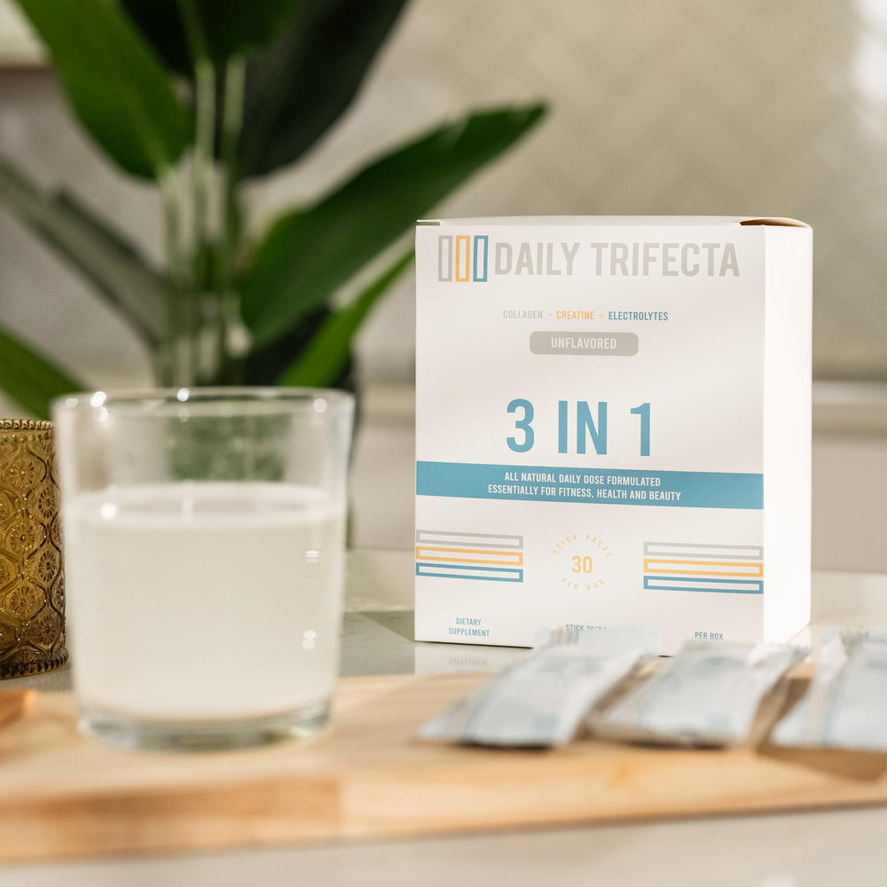 Daily Trifecta bottle pouring demonstrates versatile, flavor-neutral hydration