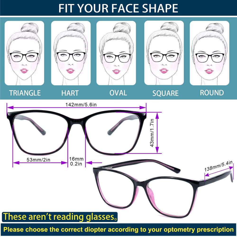 Lovispecs cat-eye black frame distance glasses, stylish and practical