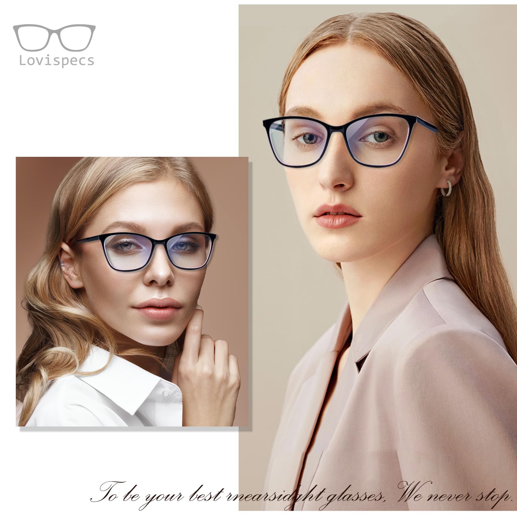 Lovispecs oversized distance glasses, lightweight and durable for extended wear
