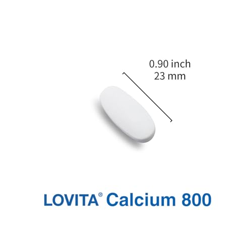 Lovita calcium citrate 800mg tablets targeting teeth and bone health.