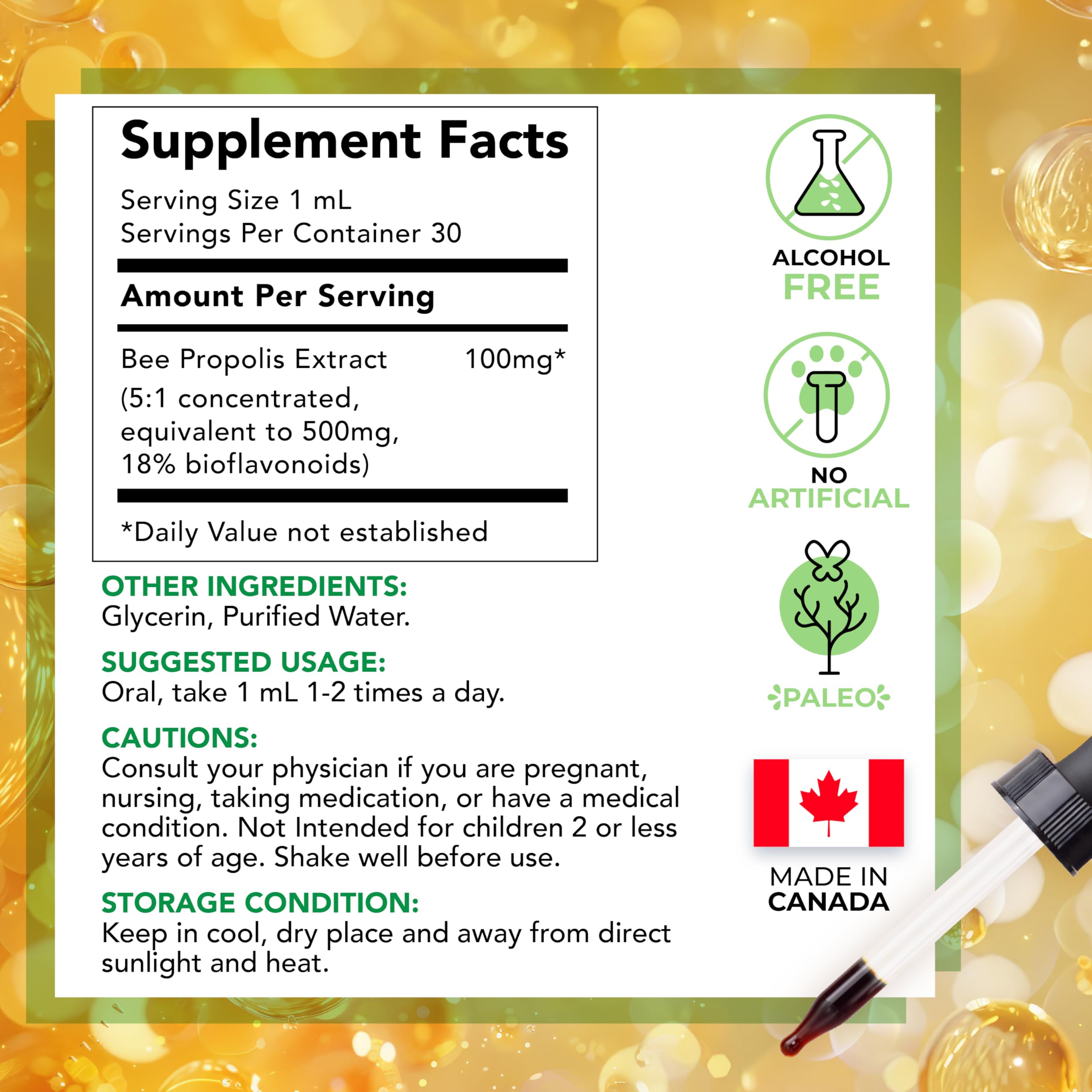 LOVITA Canadian quality GMP label indicating safety and purity