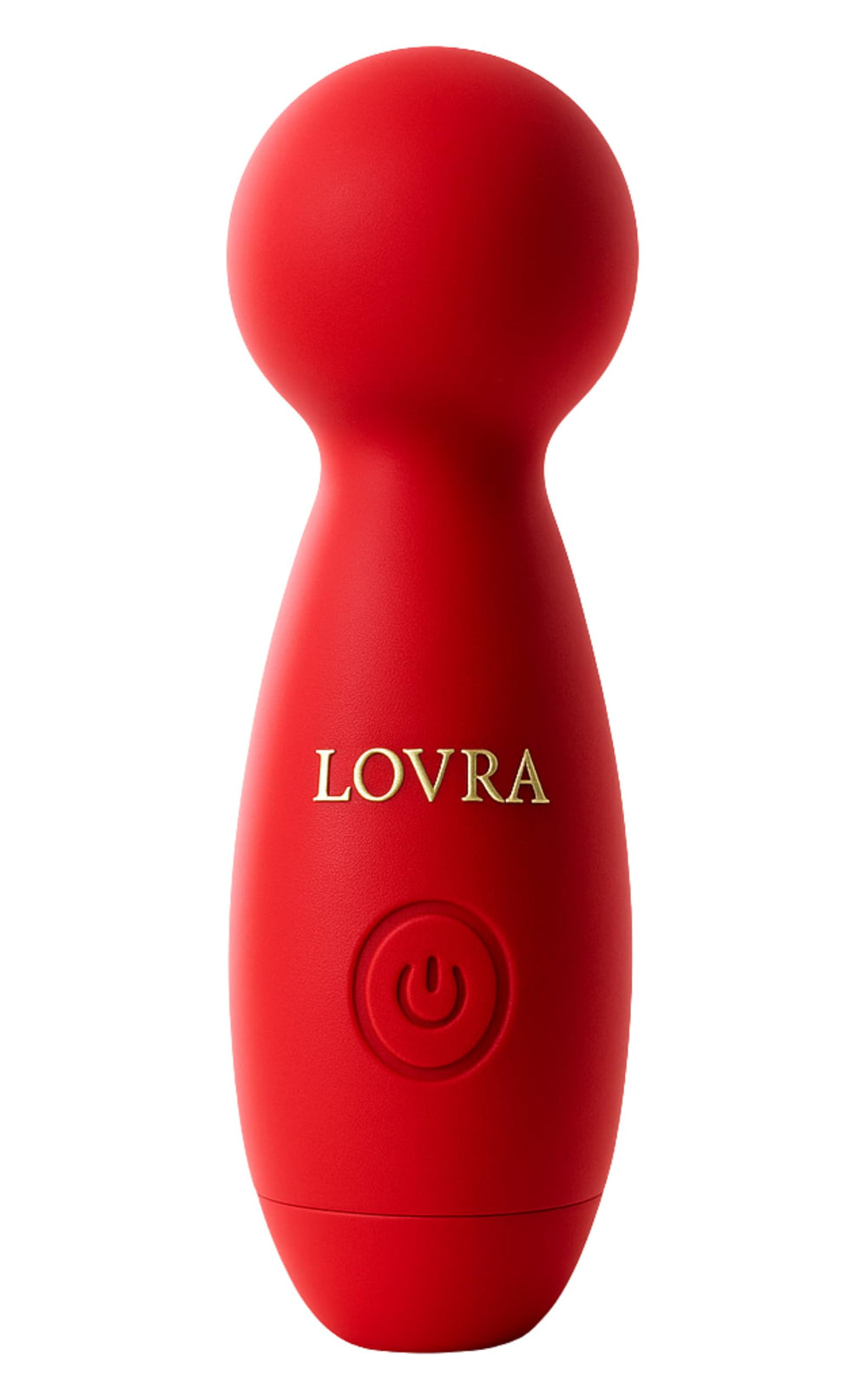 Lovra's Nights mini wand massager held for portable, on-the-go relief