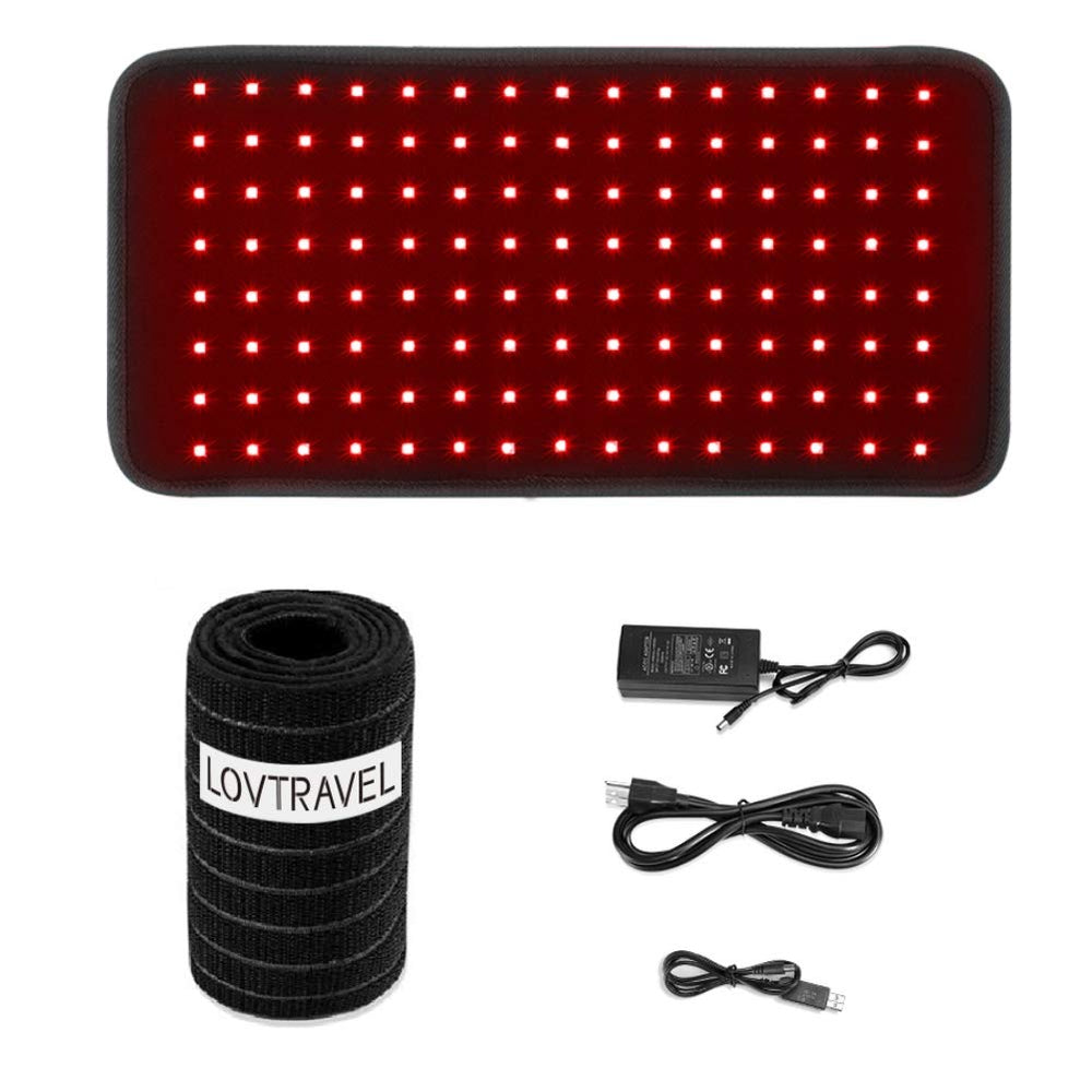 LOVTRAVEL red and infrared pad front view for wide-area therapy and comfort