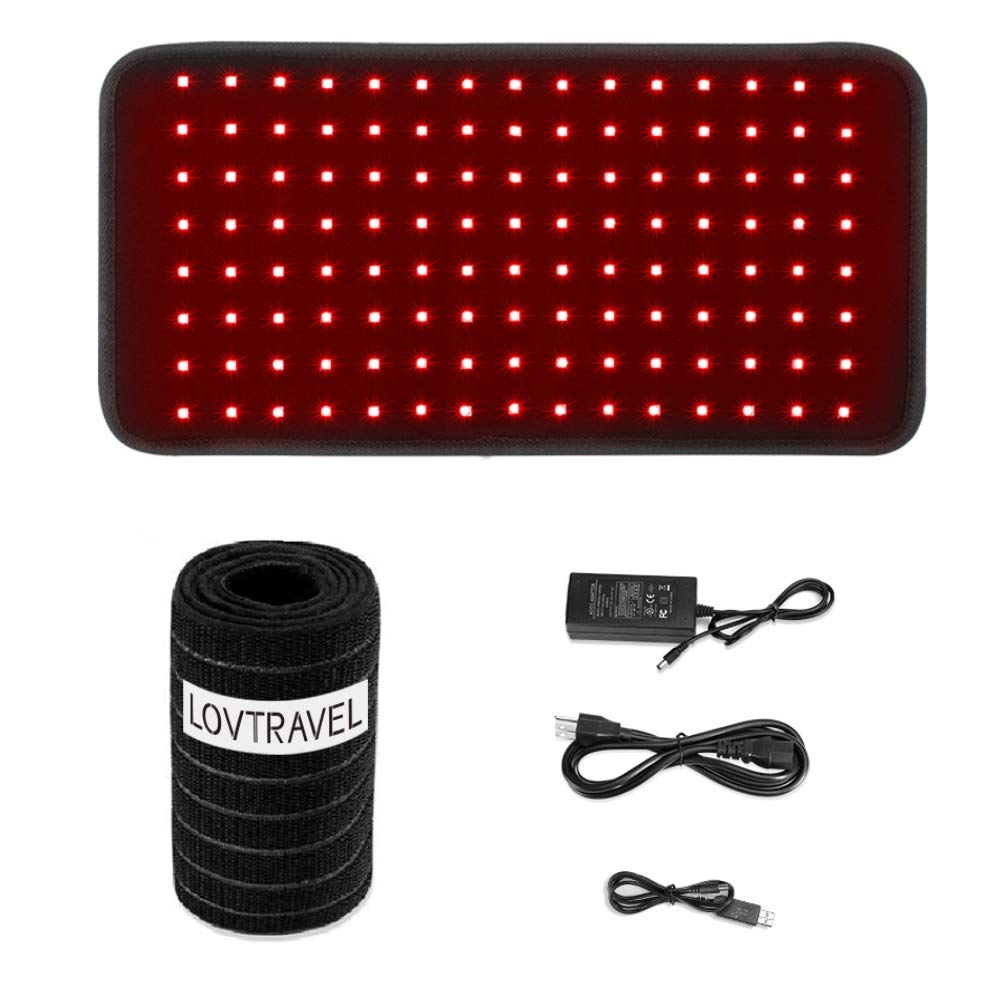 LOVTRAVEL red and infrared pad front view for wide-area therapy and comfort