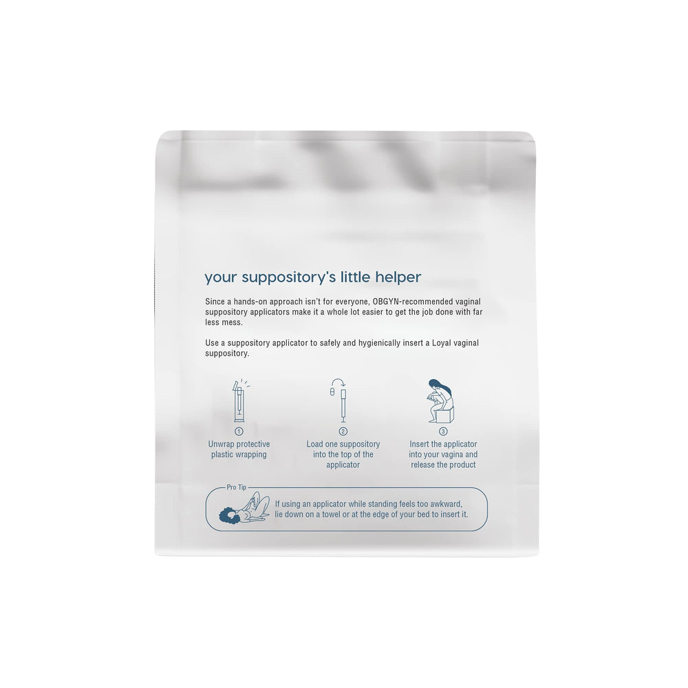 Loyal The Helper applicator in hand for easy insertion.