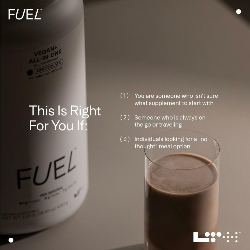 LTH Fuel Vegan chocolate shake showing creamy, tasty serving.