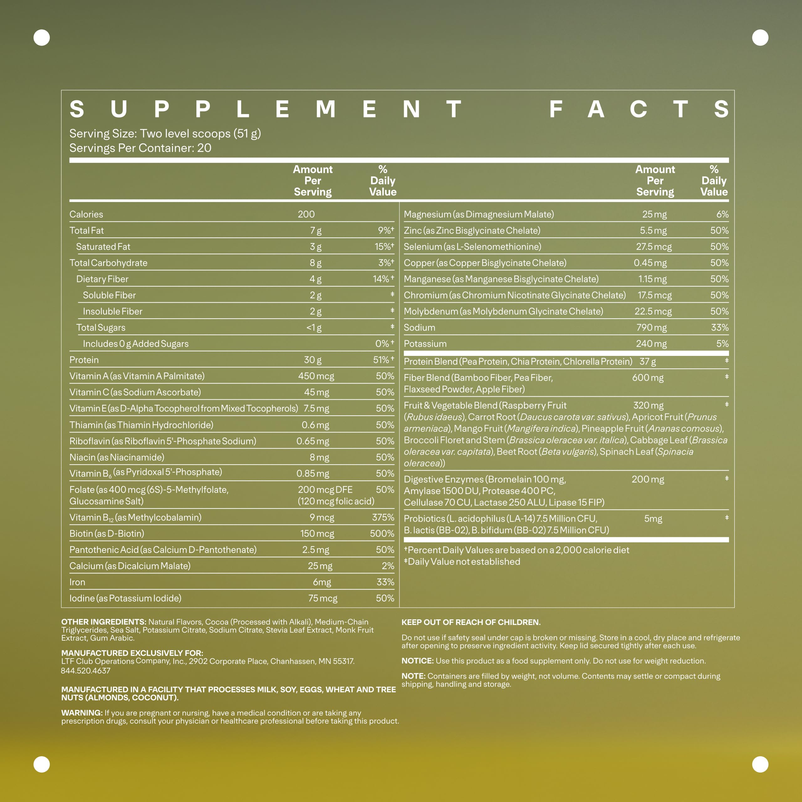LTH Fuel Vegan protein powder in glass for quick shakes.
