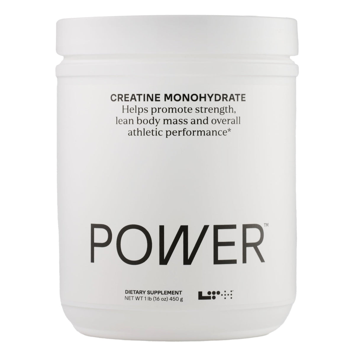 LTH Power Creatine Monohydrate bottle on the counter for daily lean muscle support.