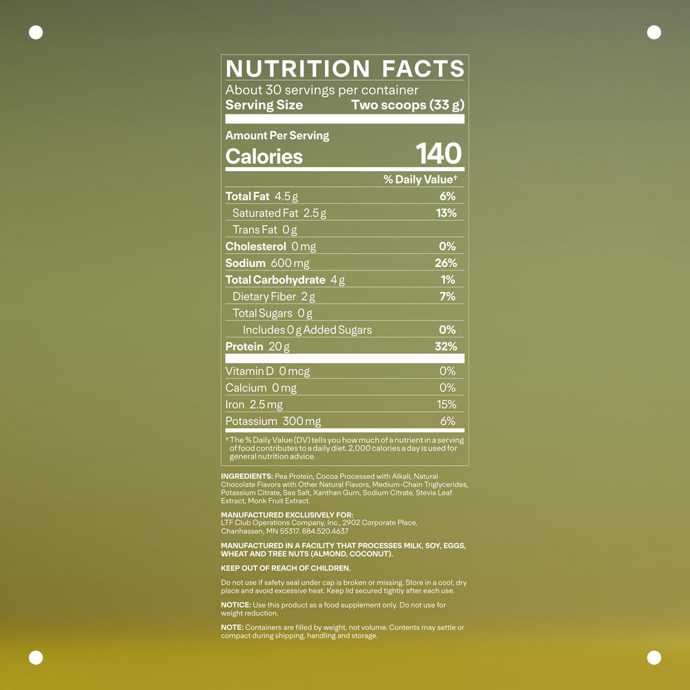 LTH Vital Vegan Protein ingredients yellow pea close-up highlighting clean plant protein