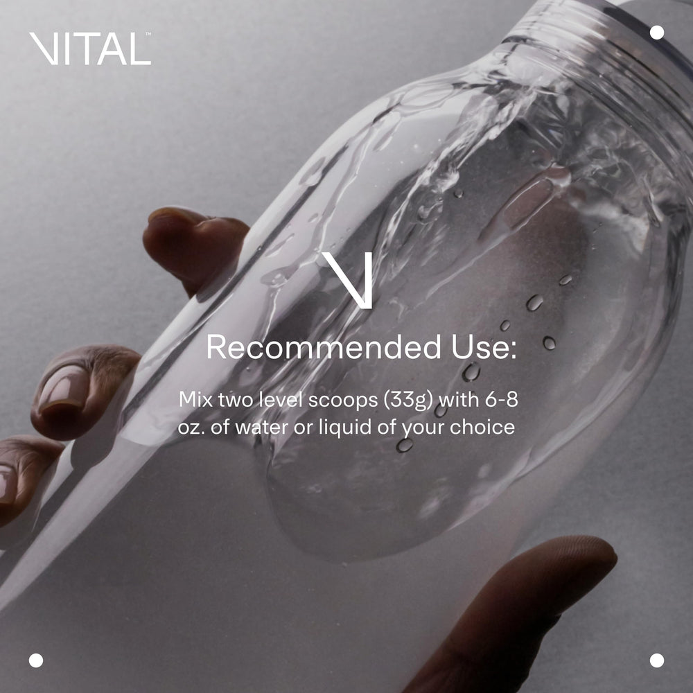 LTH Vital Vegan Protein soy free label emphasizing dairy free plant-based option