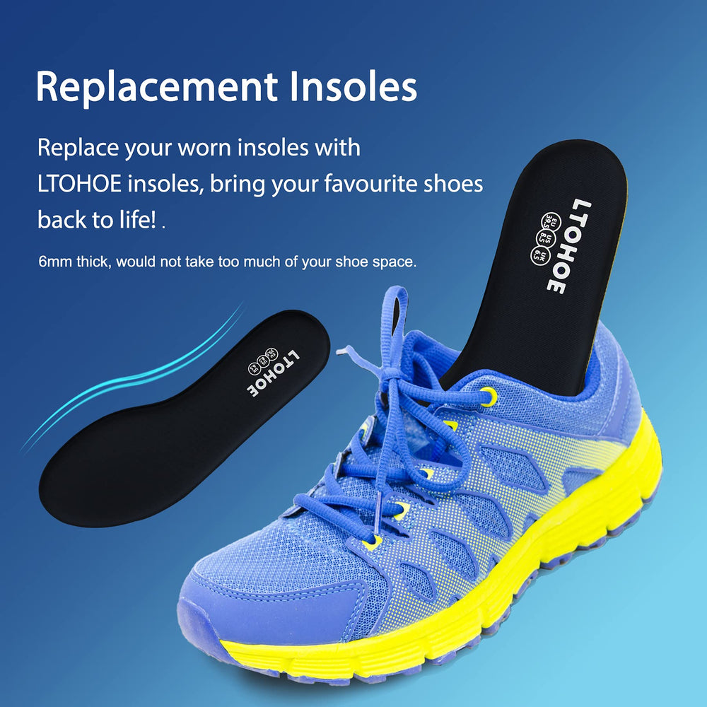 LTOHOE memory foam insole cushions feet for everyday comfort.