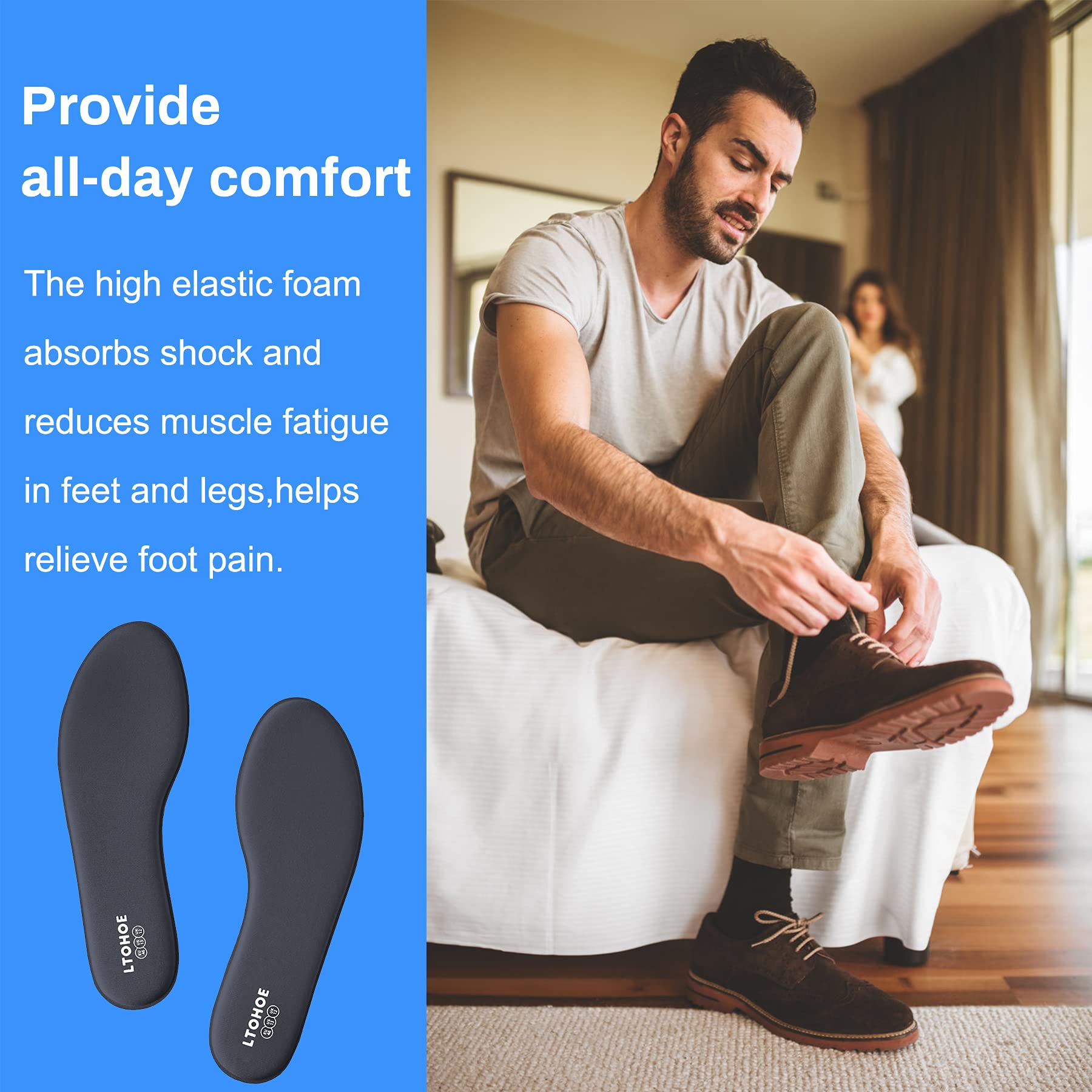 LTOHOE insoles restore comfort in running shoes with added shock absorption.
