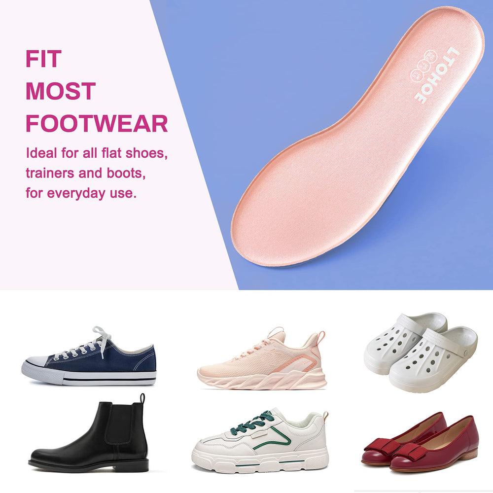 Lightweight washable LTOHOE insoles for easy upkeep.