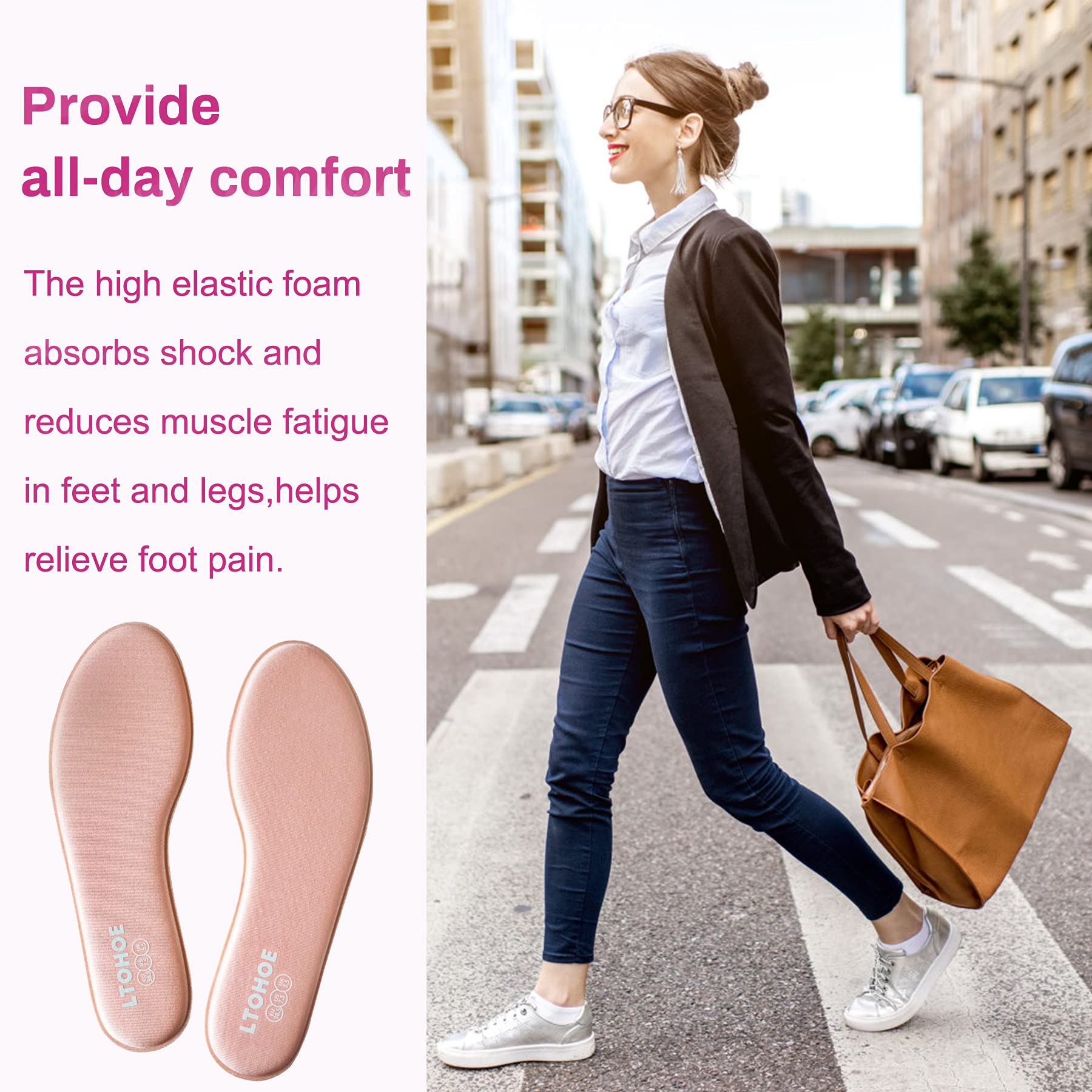 LTOHOE insoles cross-section reveals supporting foam layers