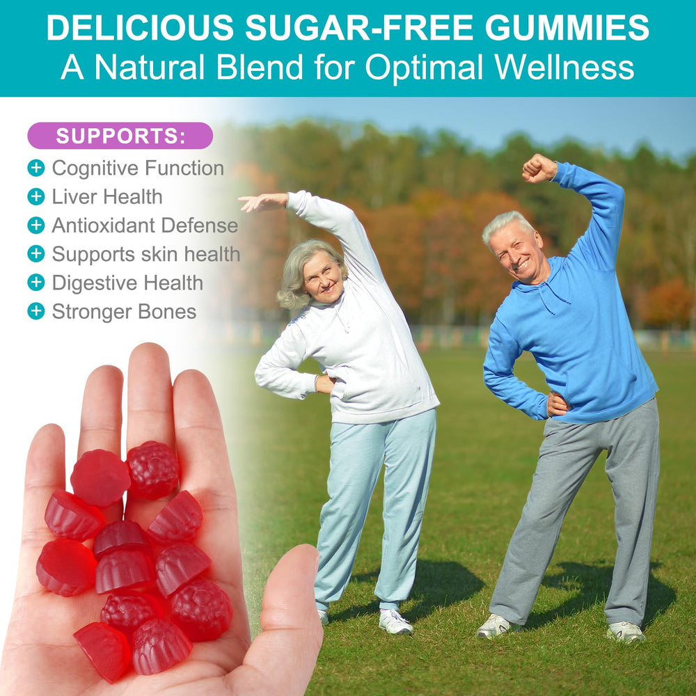 Nutrition panel emphasizes no sugar and gluten-free for clean choices.