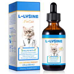 LTQXGT Lysine cat supplement bottle supports daily immune health